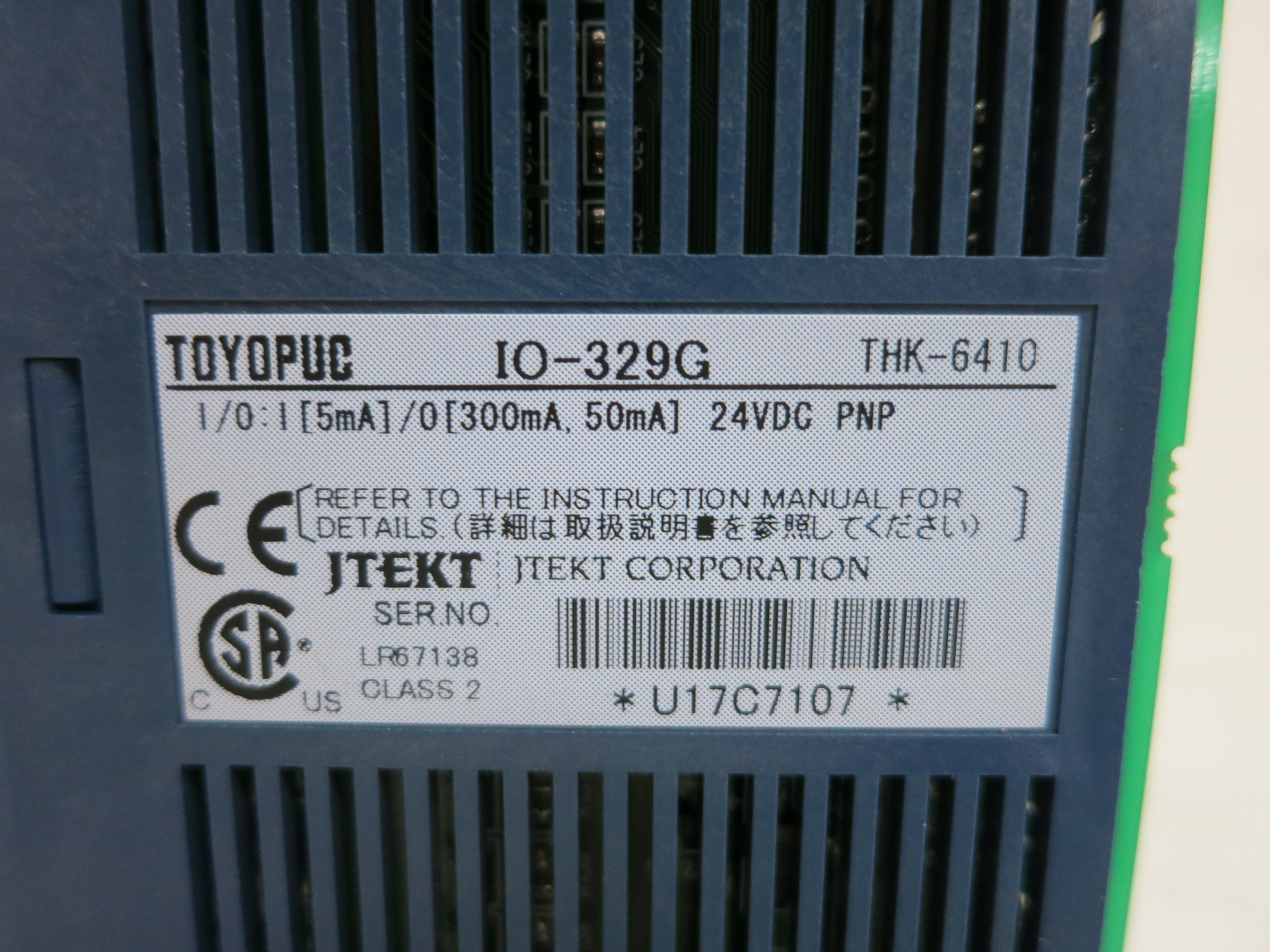 Toyoda Toyopuc THK-4610 IO-329G Input Output PLC Module PNP JTEKT 